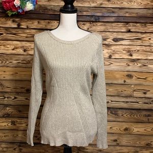 Lane Bryant Gold Shimmer Sweater